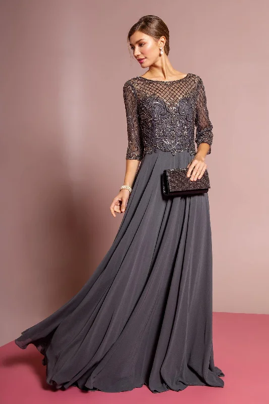Maternity dress for a baby's first visit to the theater Beads Embellished Bodice Chiffon Long Dress Maternity dress for a baby's first visit to the theater Beads Embellished Bodice Chiffon Long Dress