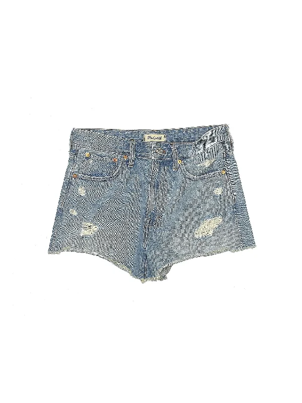 Plus Size Women's Denim Bermuda Shorts in Dark Wash for a Classic and Sophisticated StyleHigh-Rise Denim Shorts