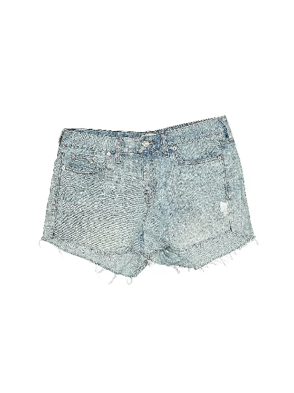 Women's Printed Floral Linen Shorts in Pastel Colors for a Summer Beach OutfitHigh-Rise Denim Shorts in Light Wash