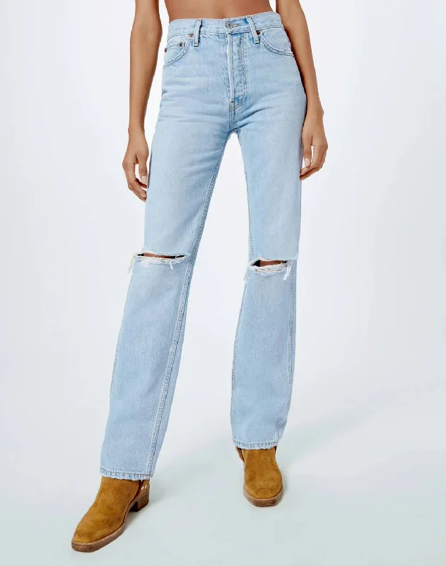 Light - wash women jeans for a fresh and summery appearanceHigh Rise Loose Jeans In Bleach Destroy