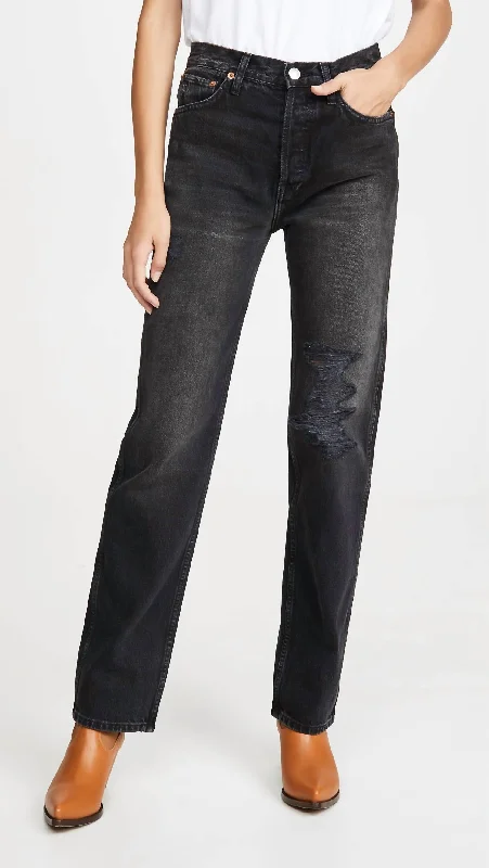 Mom jeans for a nostalgic and casual lookHigh Rise Loose Jeans In Originals Black