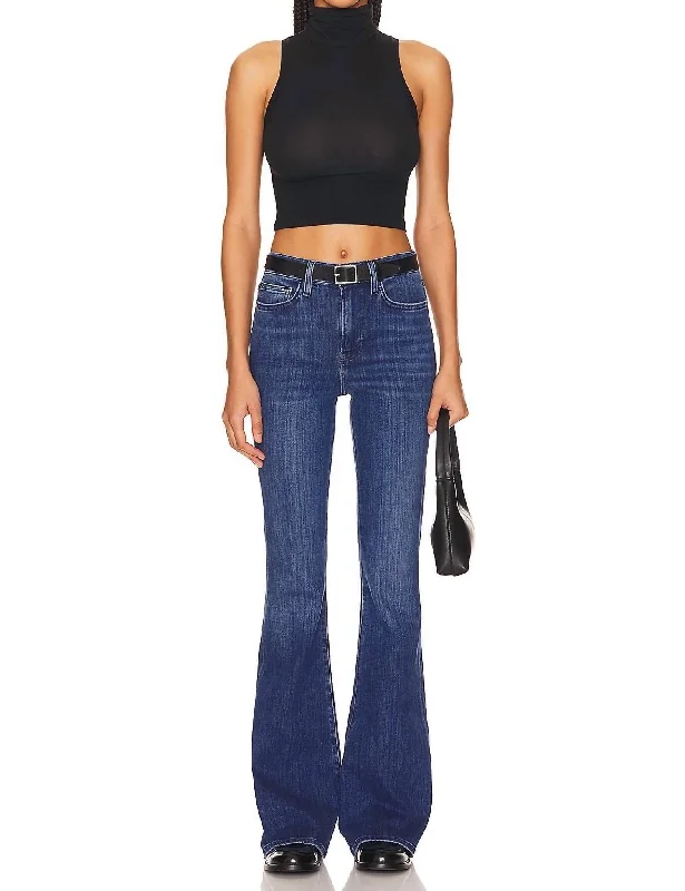 Mom jeans for a nostalgic and casual lookLe Easy Flared Jeans In Temple