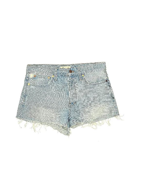 Women's Printed Animal Print Shorts in Brown and Black for a Bold and Fashion - Forward AppearanceMid-Rise Denim Shorts in Light Wash