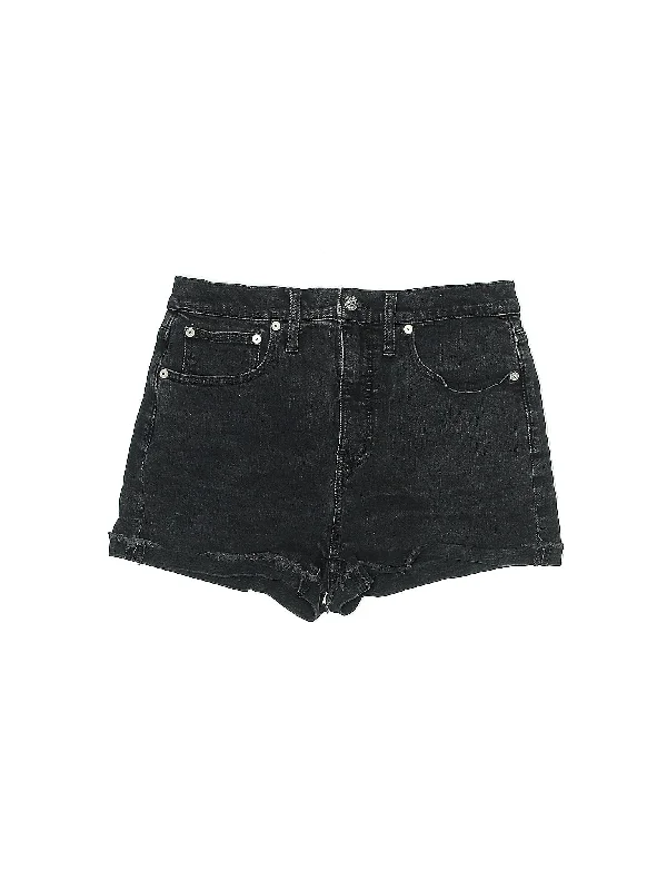 Women's Lace - Trimmed Shorts in White for a Romantic and Elegant OutfitMid-Rise Denim Shorts in Medium Wash