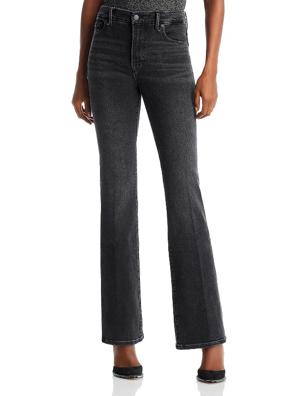 Button - fly women jeans with a traditional touchWomens High Rise Denim Bootcut Jeans