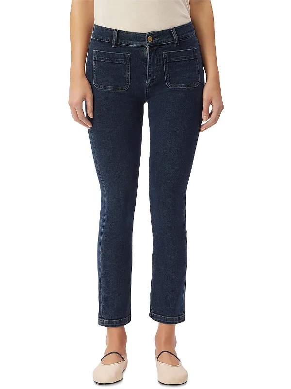 High - rise flare women jeans for a 70s - inspired lookWomens Mid Rise Instasculpt Straight Leg Jeans