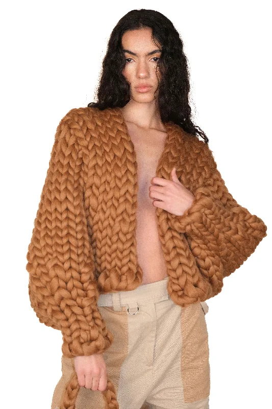 cashmere blend women cardigan for a luxurious feelChocolate Colossal Knit Cardigan