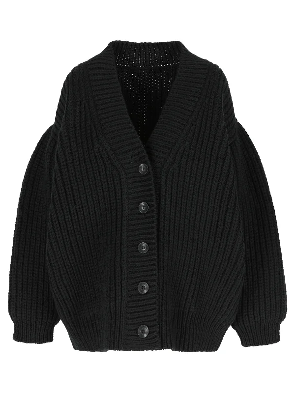 ribbed women cardigan with a classic textureBREE BOXY CARDIGAN