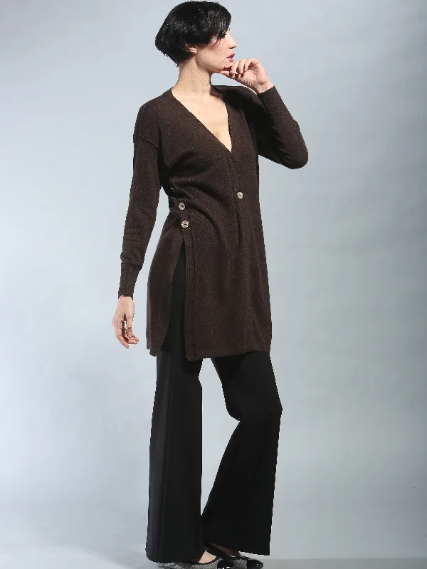 oversized women cardigan for a trendy and cozy lookButton Detailed Long Cardigan