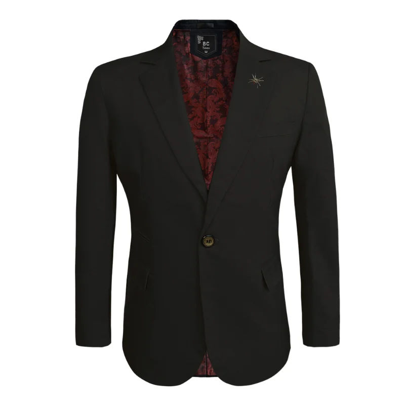 Plus Size Women's Ruffled Blazers in Pink for a Girly and Fashionable LookMen's Cotton-Stretch Blazer Black 517