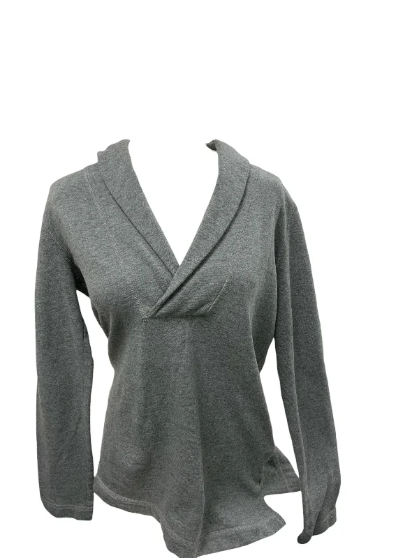 Single - Breasted Women's Linen Blend Blazers in Earth Tones for Casual WearMerona Women's Top Grey M