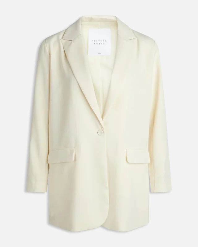 Women's Peplum Blazers in Emerald Green for a Stylish Work AttireVagna Oversized Blazer - Cream