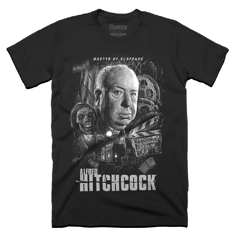 Pocketed Women T Shirt for Added FunctionalityAlfred Hitchcock Master Of Suspense T-Shirt