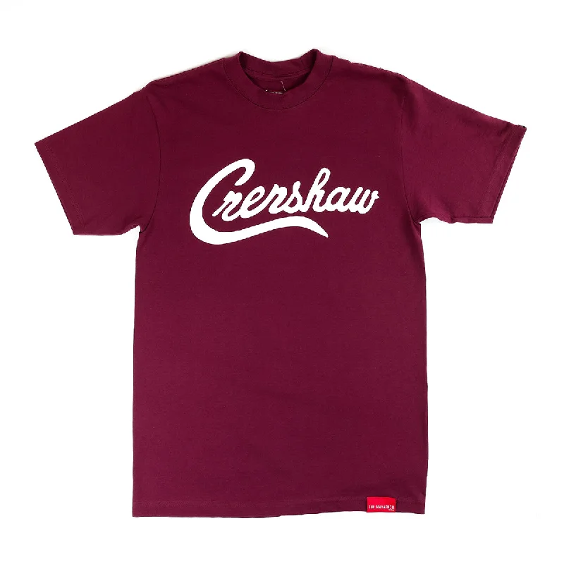 Plus Size Women T Shirt for a Comfortable and Flattering FitLimited Edition Crenshaw T-Shirt - Burgundy/White