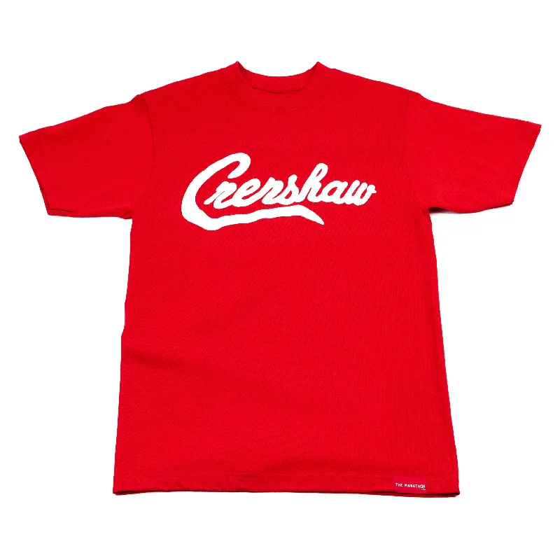 Embroidered Women T Shirt with Intricate DetailsLimited Edition Crenshaw T-Shirt - Red/White