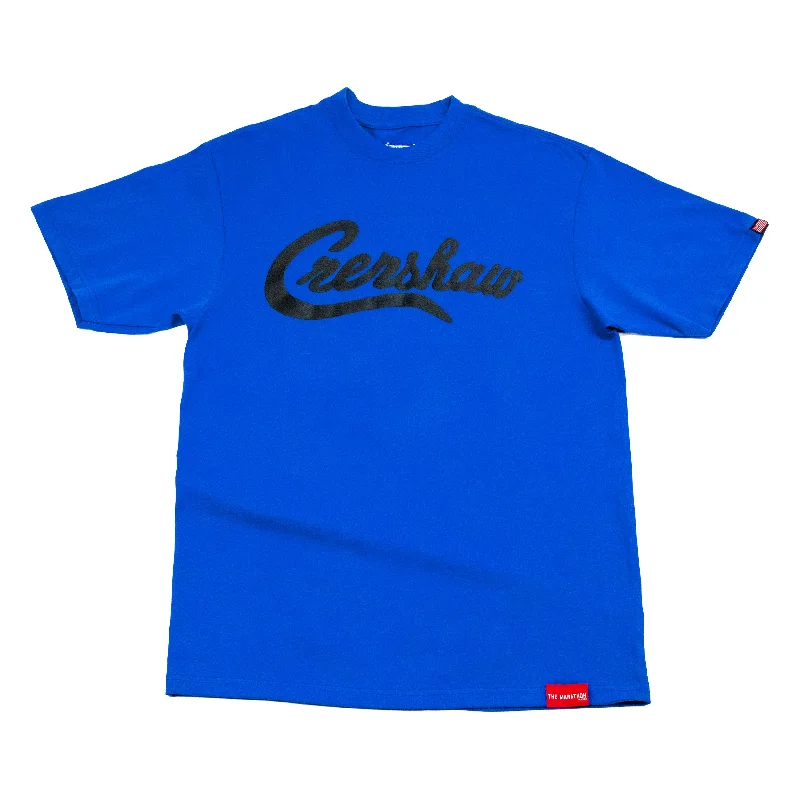 Crop Top Women T Shirt to Pair with High - Waisted BottomsLimited Edition Crenshaw T-Shirt - Royal/Black