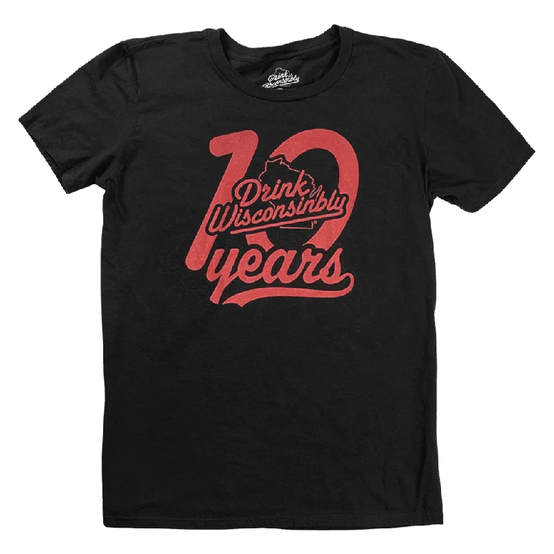 Crew Neck Women T Shirt with a Timeless Design10-Year Anniversary T-Shirt