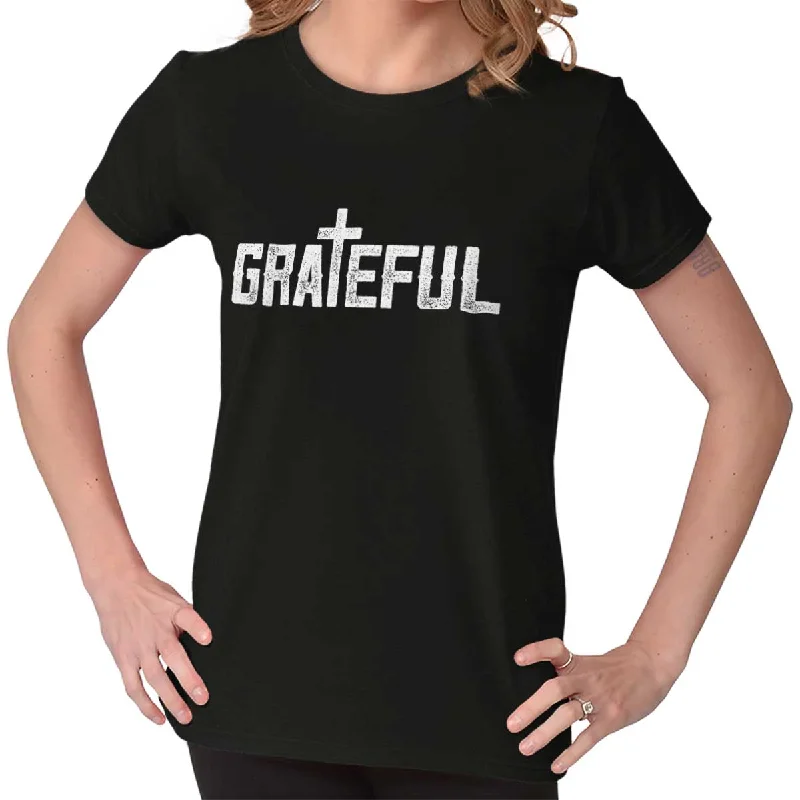 Muscle Women T Shirt for a Sporty and Casual LookGrateful Ladies T Shirt