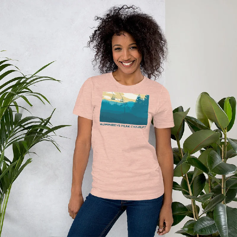 Plus Size Women T Shirt for a Comfortable and Flattering FitHumphreys Peak Chairlift Short-Sleeve Ladies T-Shirt