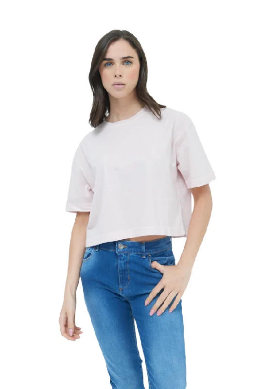 V - Neck Women T Shirt to Enhance the NecklineKikisix pink t-shirt