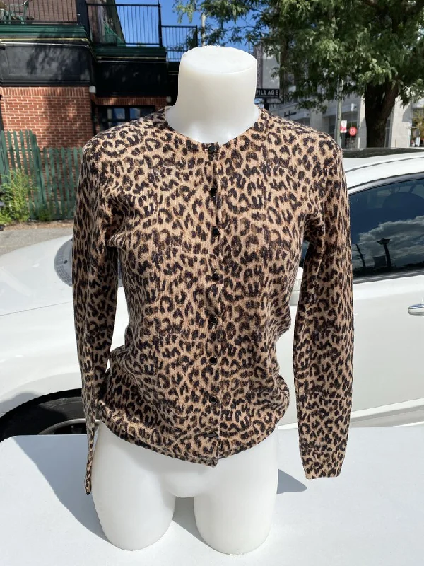 Open - Front Women's Cardigan - Style Mohair SweatersLord & Taylor leopard print sweater M