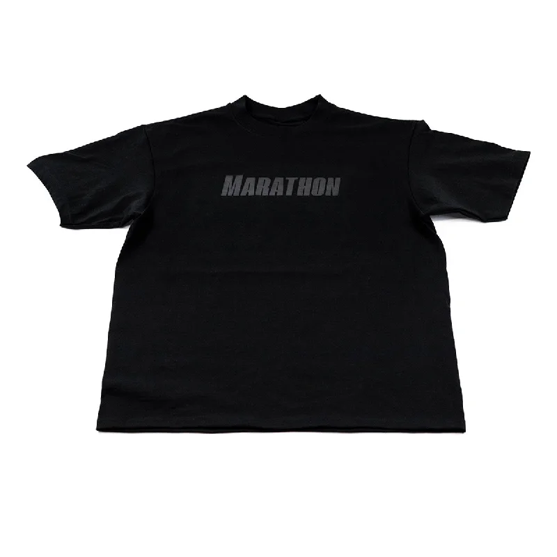 Organic Cotton Women T Shirt for Eco - Conscious WearersMarathon Lifestyle Tonal T-Shirt - Black