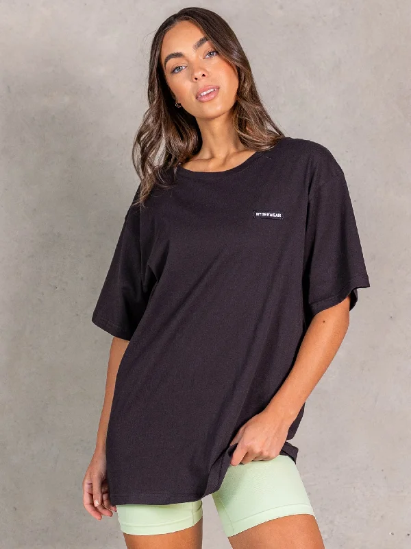 V - Neck Women T Shirt to Enhance the NecklineNRG Oversized T-Shirt - Faded Black