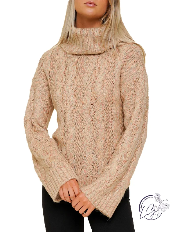 Bell - Sleeve Women's Mohair - Wool Blend SweatersTaking A Step Back Turtleneck Sweater