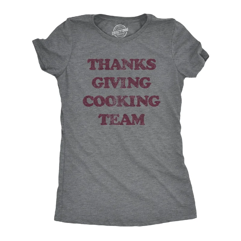 Muscle Women T Shirt for a Sporty and Casual LookThanksgiving Cooking Team Women's T Shirt