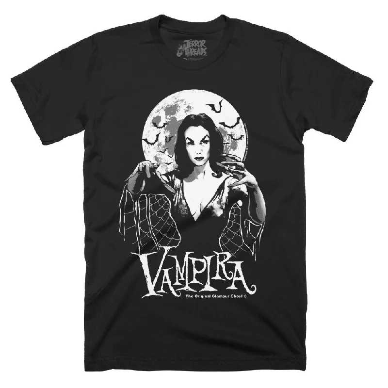 Long Sleeve Women T Shirt for Cooler WeatherVampira Moon Glow T-Shirt