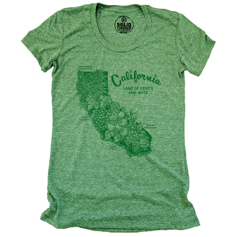 Sequined Women T Shirt for a Sparkly Night OutWomen's California Land of Fruits and Nuts T-shirt