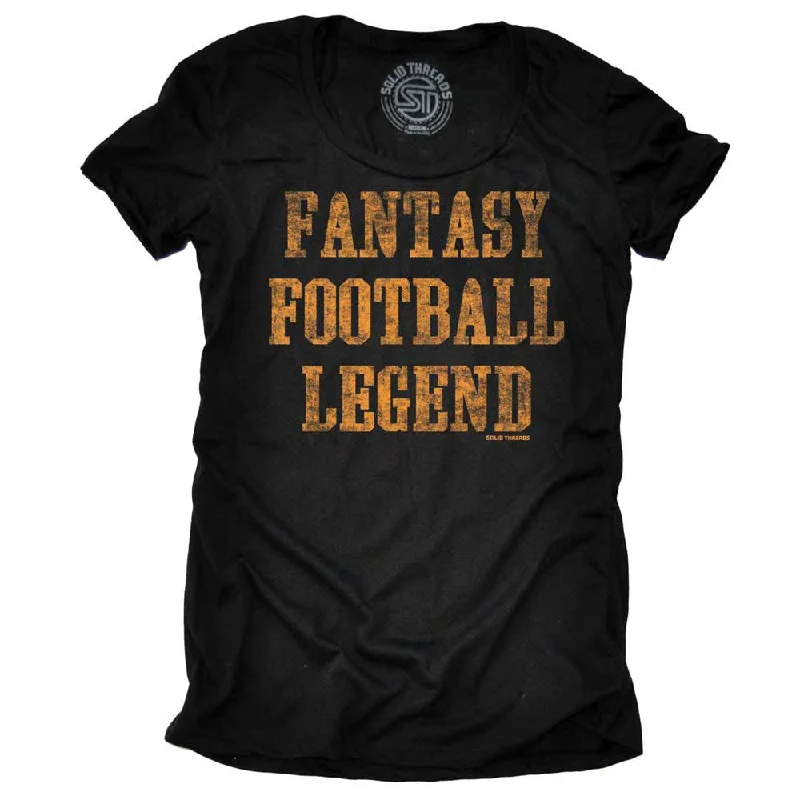 Ringer T Shirt Women with Retro - Inspired StripesWomen's Fantasy Football Legend T-shirt