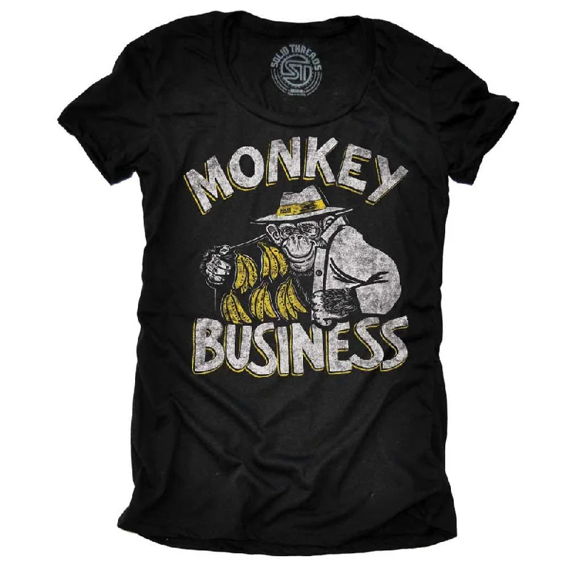 Long Sleeve Women T Shirt for Cooler WeatherWomen's Monkey Business T-Shirt