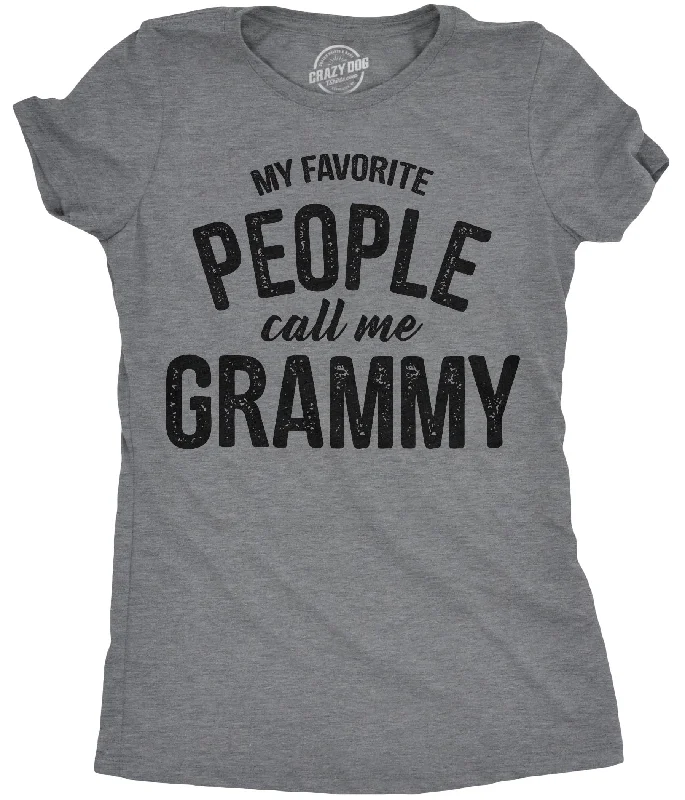 Graphic Print Women T Shirt for a Trendy StatementMy Favorite People Call Me Grammy Women's T Shirt