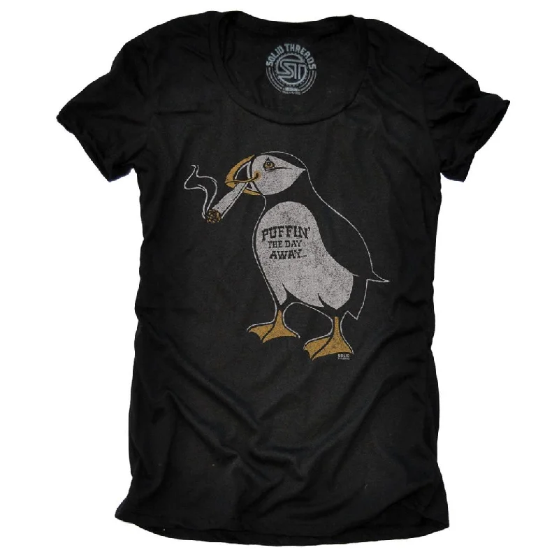 V - Neck Women T Shirt to Enhance the NecklineWomen's Puffin Away T-shirt