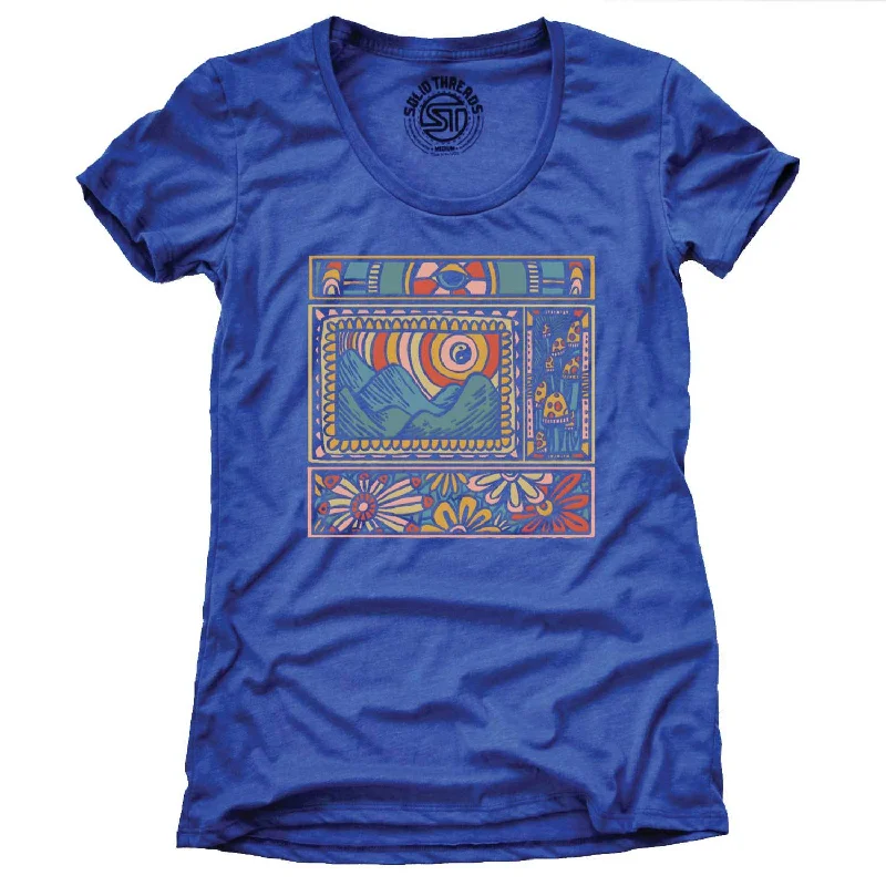 Puff Sleeve Women T Shirt for a Fashion - Forward LookWomen's Trippy Nature T-shirt | Design by Dylan Fant