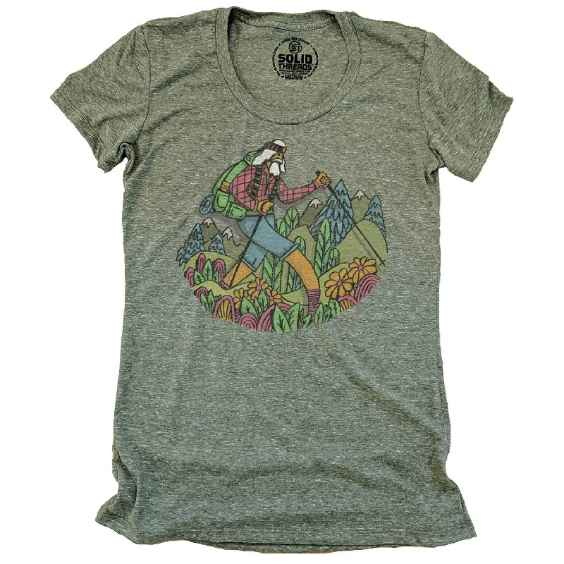 Graphic Print Women T Shirt for a Trendy StatementWomen's Wise Hiker T-shirt | Design by Dylan Fant