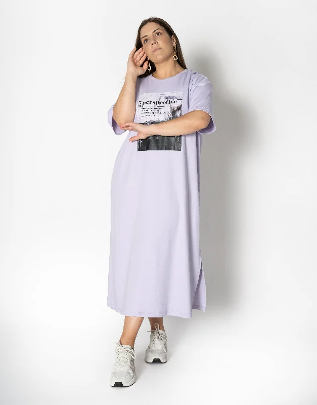 Halter Neck Women Dress to Show Off the Shoulders and NecklineGraphic Print T-shirt Midi Dress