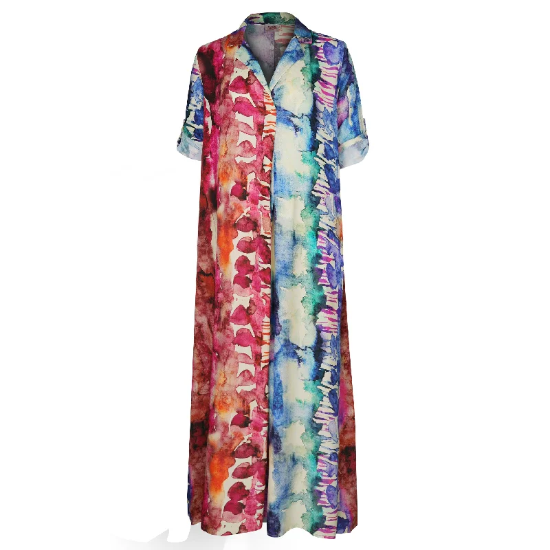 Strapless Women Dress with a Built - in Bra for Comfort and SupportJuniper Kaftan Dress Abs Watercolour