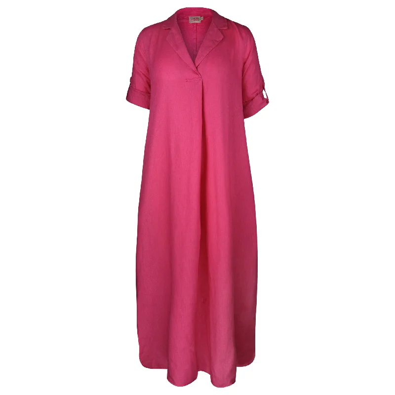 Plus Size Women Dress with a Flattering A - Line Cut for Comfort and StyleJuniper Kaftan Hot Pink Dress