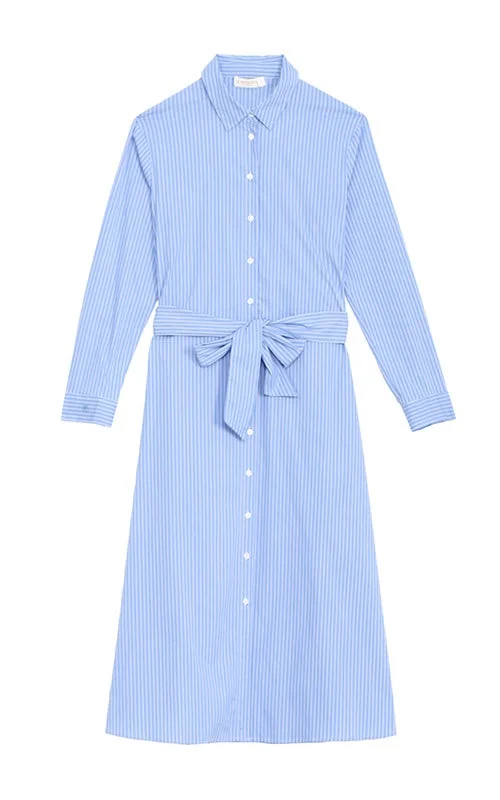 Shift Women Dress with a Simple and Classic Design for Everyday WearReem Stripe Blu Dress