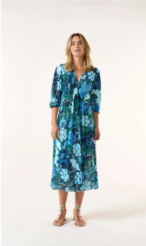 Off - the - Shoulder Women Dress for a Romantic and Feminine LookLefkada long poppy navy