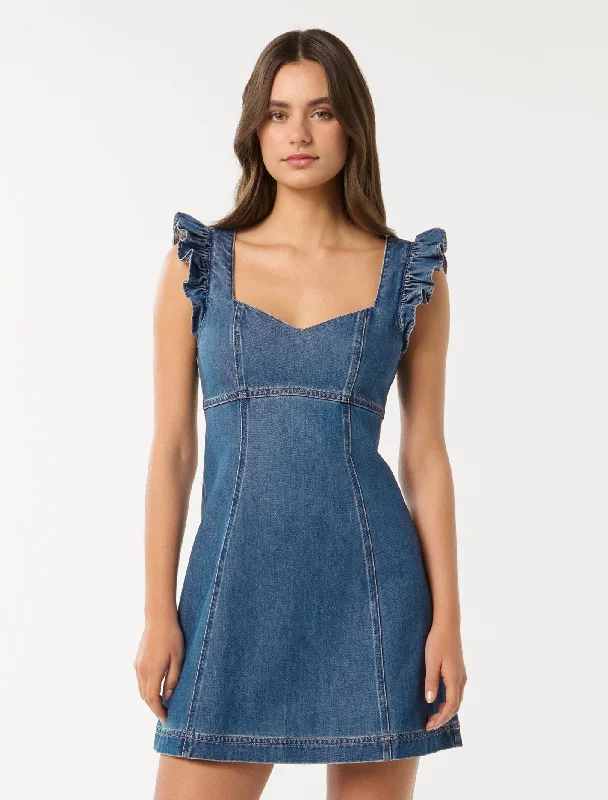 Backless Women Dress for a Sexy and Alluring Look at Evening EventsRose Denim Dress