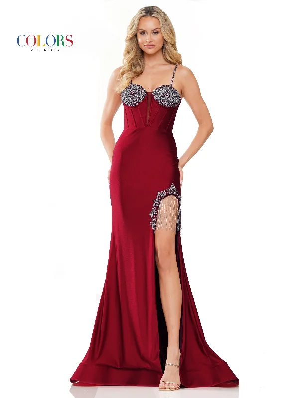 Strapless Women Dress with a Built - in Bra for Comfort and SupportColors 3271 Long Formal Fitted Satin Prom Dress