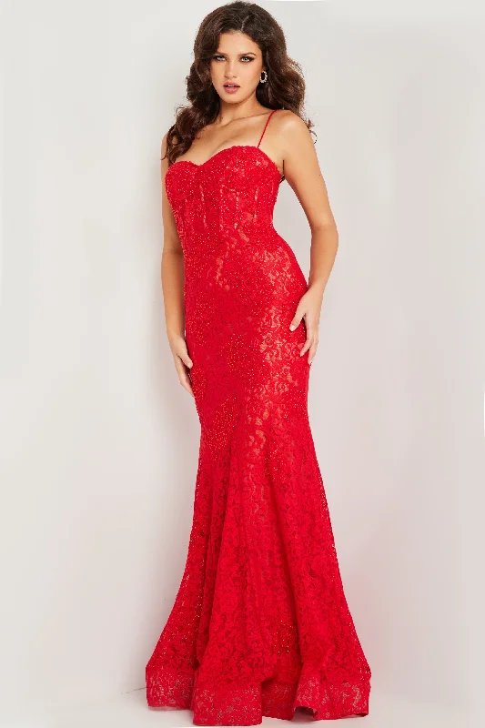 Ruffled Women Dress with Multiple Layers for a Playful and Girly StyleJovani 07499 Long Formal Mermaid Prom Dress