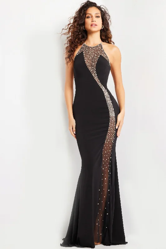 Strapless Women Dress with a Built - in Bra for Comfort and SupportJovani 37215 Long Formal Prom Evening Dress