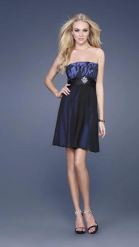 Sheath Women Dress with a Tailored Fit for a Professional LookLa Femme - 15425 Strapless Short Dress