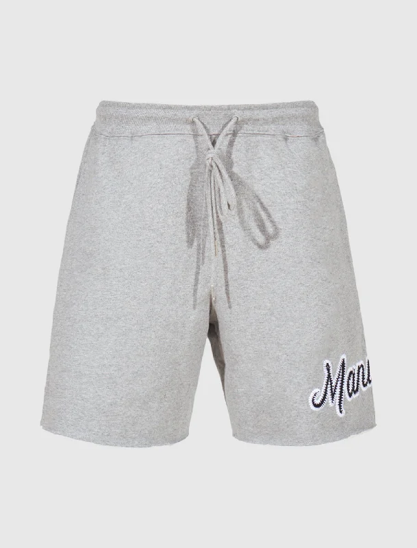 Cuffed Women Shorts for a Laid - Back and Trendy LookAMM CURSIVE SWEATSHORT