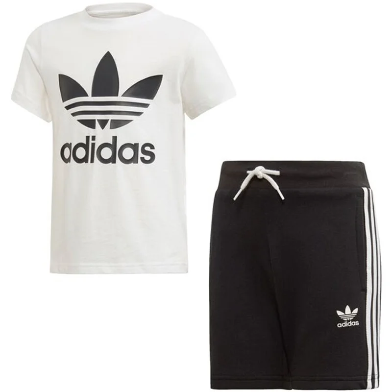 Jeanette Women Shorts with a Soft and Comfortable Feeladidas Short Tee Set White/Black