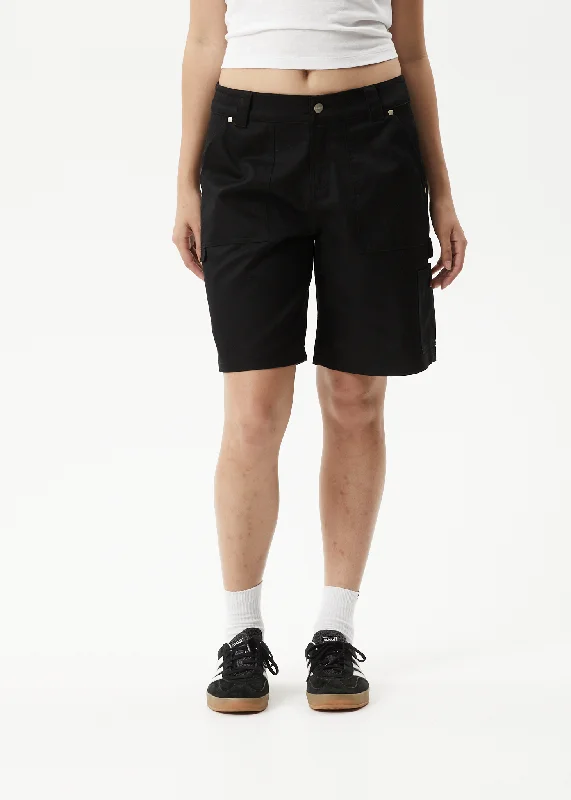 Belted Women Shorts to Enhance the WaistlineAFENDS Womens Carly - Low Rise Carpenter Short - Black